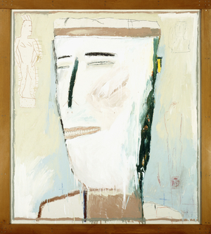 Untitled, 1983 (enamel, oil and graphite on canvas in artist's frame)