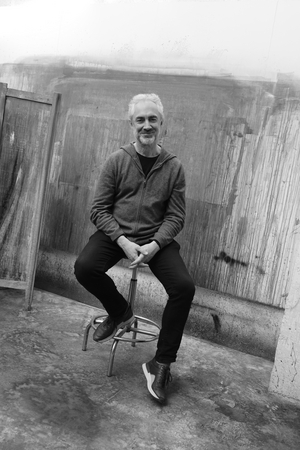 Portrait of Christophe Maunoury (b/w photo, March 21, 2021)