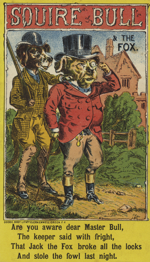 Squire Bull and the Fox (colour litho)