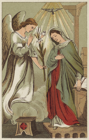 The Angelus (colour litho)
