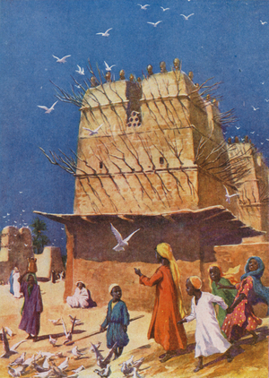 A Pigeon Tower in Egypt (colour litho)