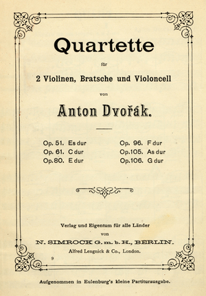 Antonin Dvorak - title