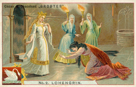 Scene from Richard Wagner's opera Lohengrin (chromolitho)