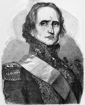 Marshal Nicolas Jean-de-Dieu Soult (1769-1851) French minister of war in 1830-1832 and several times prime minister at the time of the conquest of Algeria by France, engraving