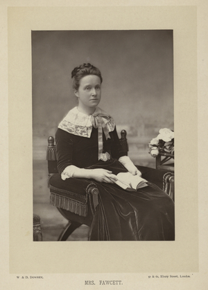 Mrs fawcett (b/w photo)