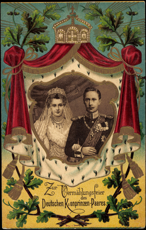 Mount Embossing Litho Crown Prince Wilhelm Wedding