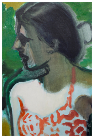 Red Suit, detail, 2019 (oil on linen)