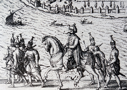 A sultan with Janissaries