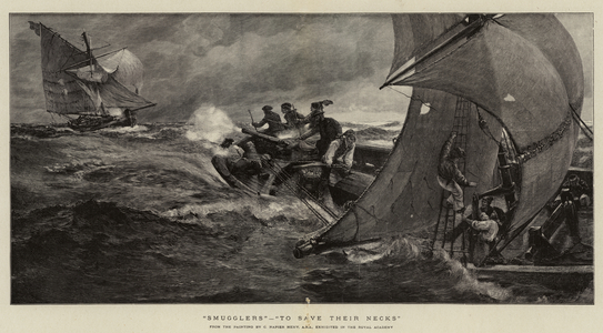 "Smugglers", "To save their Necks" (engraving)