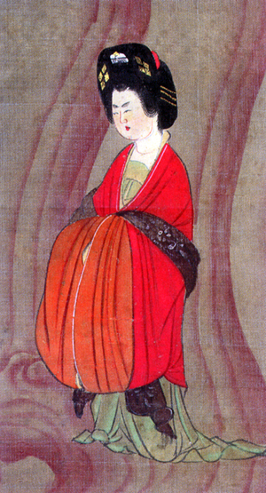 China: An aristocratic lady, presumably a donor at Mogao Caves, 9th century.