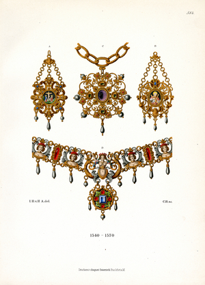 Renaissance Jewelry, 1540-1570 (chromolitho)