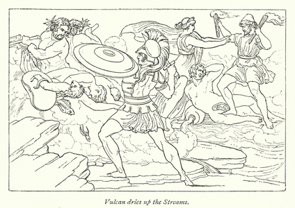 Vulcan dries up the Streams (litho)
