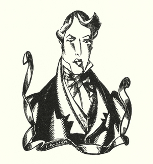 Finis illustration for Don Juan by Lord Byron (litho)
