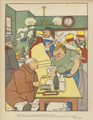Illustration for Le Rire (colour litho)