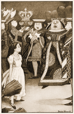 "Off with her head", illustration for Lewis Carroll's Alice's Adventures in Wonderland, 1901 (litho)