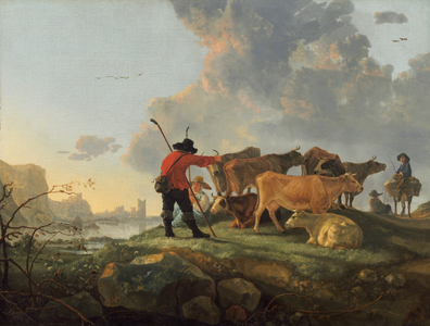 Herdsmen Tending Cattle, 1655-1660 (oil on canvas)