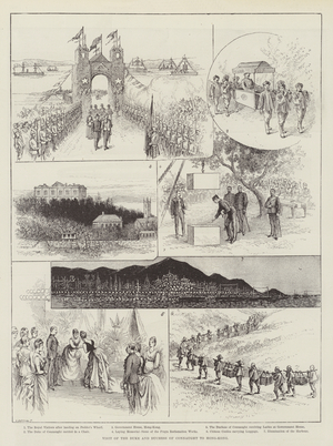Visit of the Duke and Duchess of Connaught to Hong-Kong (engraving)