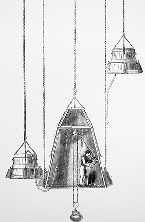 Charles Spalding's diving bell, 1850