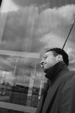 Portrait of Thomas-Chatterton Williams (b/w photo, May 23, 2021)