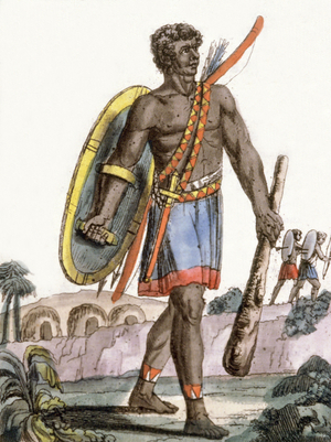 Warrior of Benin, 1810 (engraving)