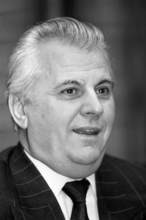 President Leonid Krawchuk (Ukraine) during a press conference in Bonn..., 1992 (photo)
