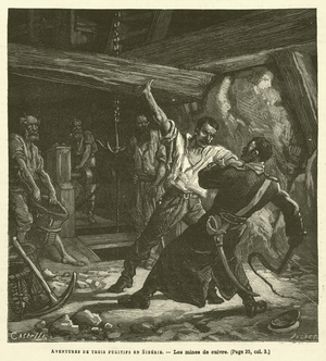 Aventures De Trois Fugitifs En Siberie (engraving)