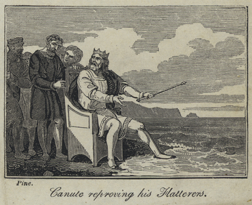 Canute reproving his Flatterers (engraving)