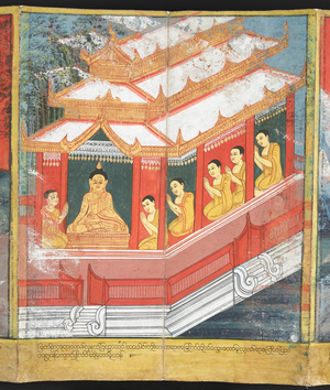 Scenes from the life of the Buddha.