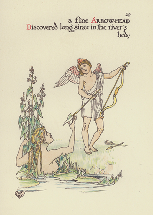 Illustration by Walter Crane for A Flower Wedding (colour litho)