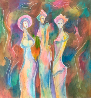 Woodland Gathering, 2004 (watercolour on watercolour paper)