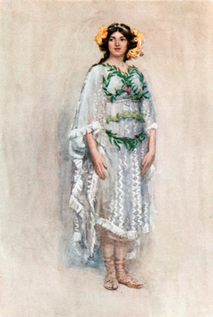 "The Prettiest Low-Born Lass that ever Ran on the Greensward" (colour litho)