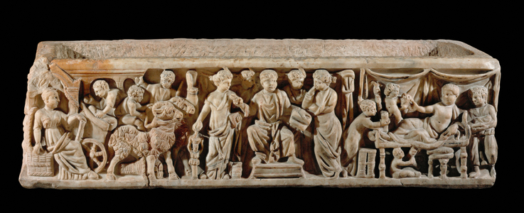 Sarcophagus of a child, scenes of his life …