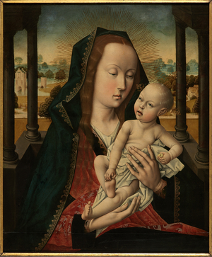Our Lady with Child (oil on panel)