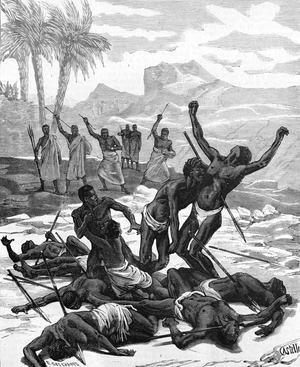 Slaves Massacred in Madagascar, 1882 (engraving)
