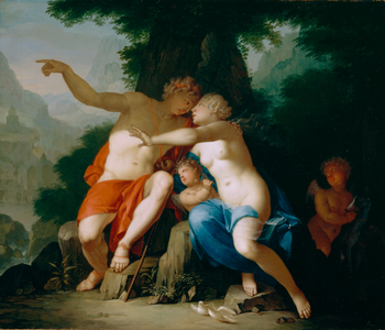 Venus and Adonis c.1718 (oil on canvas)