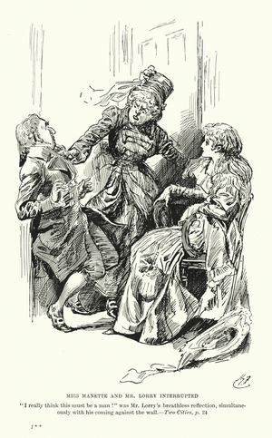 Illustration for A Tale of Two Cities by Charles Dickens (litho)