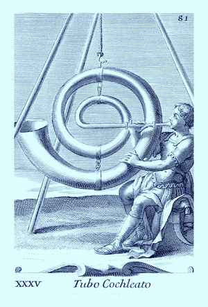 Man with imaginary 'voice amplifier'