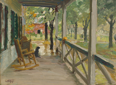 The Front Porch (oil on canvas board panel)