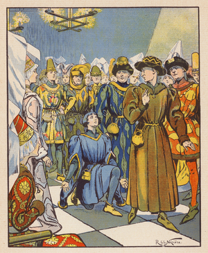 Jeanne Reconnait Le Roi A Chinon (colour litho)