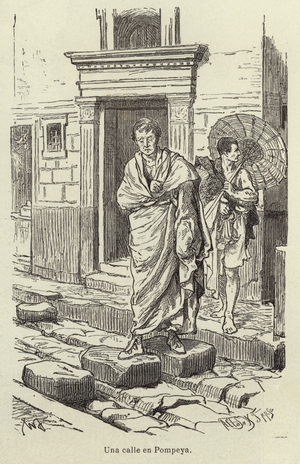 A street in Pompeii (engraving)