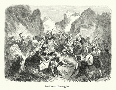 Leonidas aux Thermopyles (engraving)