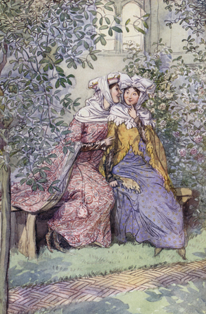Illustration for The Merry Wives of Windsor (colour litho)