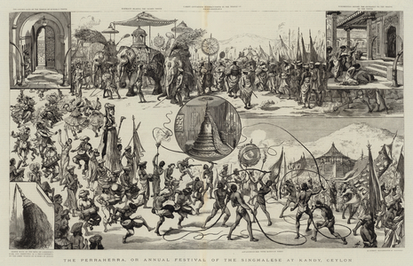 The Perraherra, or Annual Festival of the Singhalese at Kandy, Ceylon (engraving)