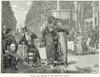 Beaus and Belles of the Regency Period (engraving)