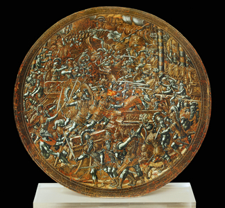 Parade shield: A naval battle, after Giulio Romano ...