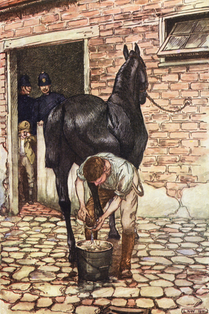 Illustration for Black Beauty by Anna Sewell (colour litho)