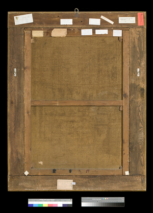 Back of the painting The Choir of the Church of Sant’Antonio in Milan, 1879 (see 3497588-3497589)