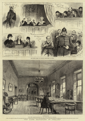 The Land Agitation in Ireland (engraving)