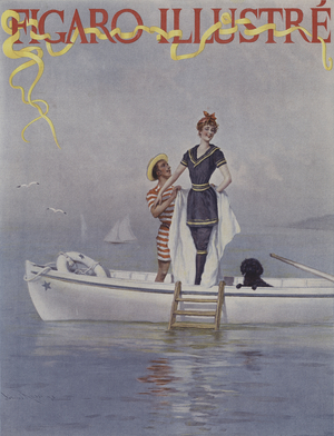 Une Pleine Eau en Mer. Cover of Le Figaro Illustre, August 1894 (colour litho)