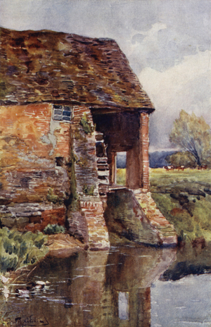 Weston Mill (colour litho)